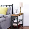 2-Tier Shoe Rack, Industrial Shoe Organizer Storage Bench