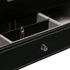 12 Slot PU Leather Lockable Watch and Jewelry Storage Boxes – Black