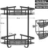 2 Pack Aluminum Adhesive Shower Caddy Corner Shelf Storage Rack for Bathroom