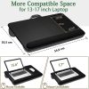 Portable Laptop Desk with Device Ledge, Mouse Pad and Phone Holder for Home Office – 55×35.5 cm, Black