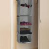 5 Foldable Shelf Hanging Closet Organizer Space Saver with Side Accessories Pockets for Clothes Storage. – 2