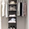 5 Foldable Shelf Hanging Closet Organizer Space Saver with Side Accessories Pockets for Clothes Storage. – 2