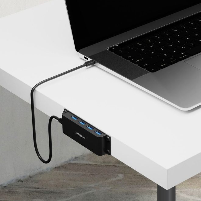 Mountable 4-Port USB-C Hub