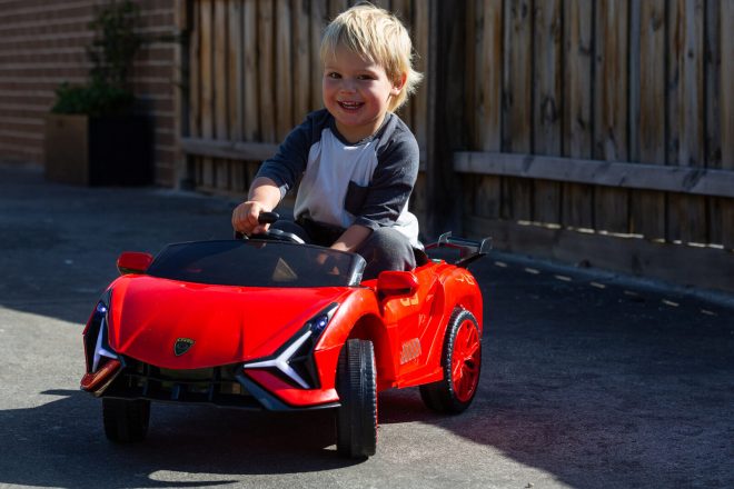 Ferrari Inspired 12V Ride-on Electric Car with Remote Control – Red