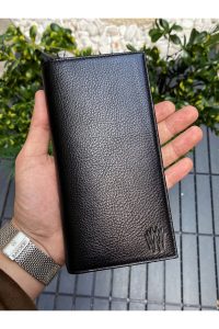 Leather Phone Wallet – Black