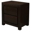 Amsterdam 2 Drawer Bedside Table (Chocolate)