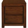 Amsterdam 2 Drawer Bedside Table (Mahogany)