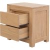 Amsterdam Solid White Cedar 2 Drawer Bedside (Natural)