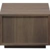 Oscar 1 Drawer Low Bedside Table (Latte)