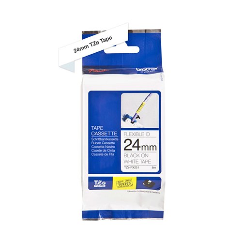 Brother TZeFX251 Flexible Tape – for use in Brother Printer