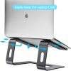 Adjustable Portable Aluminium Laptop Stand Ergonomic Tray Holder Cooling Riser – Black