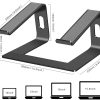 Adjustable Portable Aluminium Laptop Stand Ergonomic Tray Holder Cooling Riser – Black