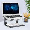 Adjustable Portable Aluminium Laptop Stand Ergonomic Tray Holder Cooling Riser – Black