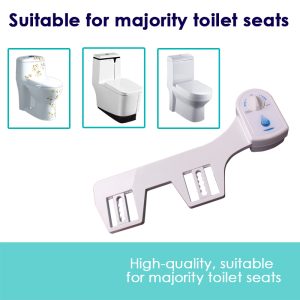 Toilet Bidet Seat Hygiene Water Wash Clean Unisex Easy Attachment Dual Nozzles