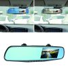 1080P Rear View Reversing Mirror 4.3” Front And Rear DVR Car Dash Camera Dual Lens