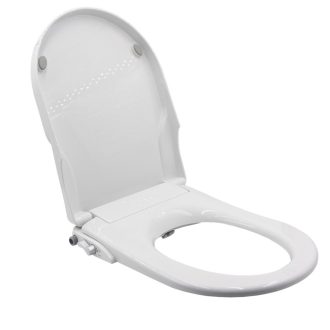 Non Electric Bidet Toilet Seat Cover Bathroom Dual Nozzle Spray Water Wash