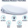 Non Electric Bidet Toilet Seat Cover Bathroom Dual Nozzle Spray Water Wash – D Shape