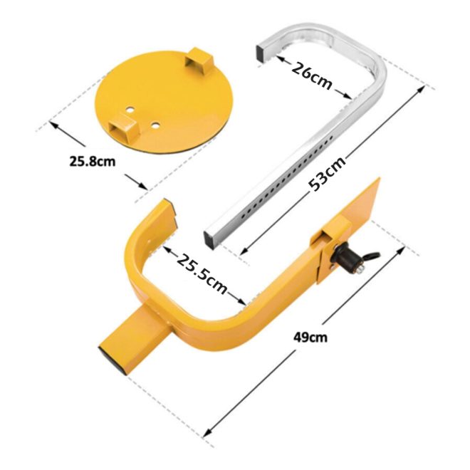 Heavy Duty Wheel Defender Lock Clamp Tyre Lock 13″ 14″ 15″ Car Caravan Trailer