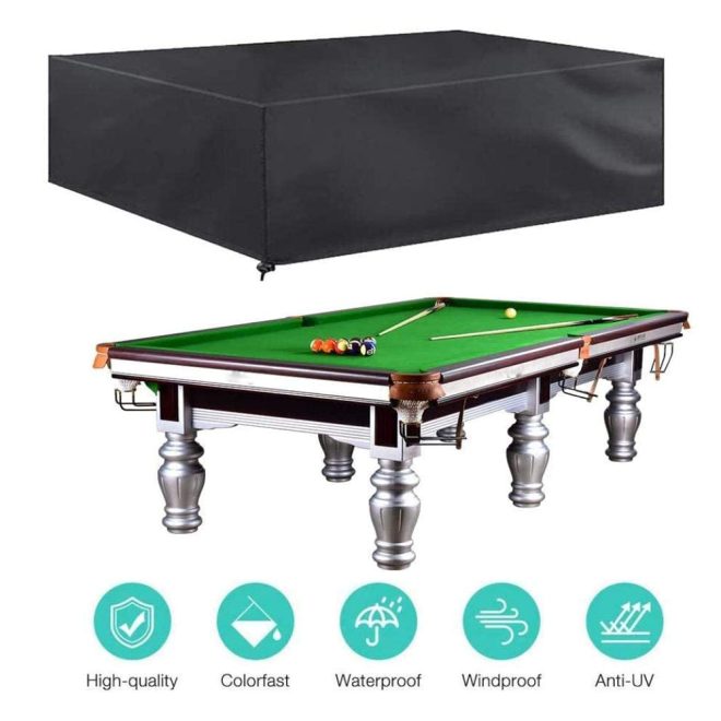 Outdoor Pool Snooker Billiard Table Cover Polyester Waterproof Dust Cap – 8 FT