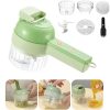 4 In 1 Handheld Electric Vegetable Cutter Multifunction Vegetable Fruit Slicer