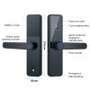 Digital Smart Door Lock Fingerprint APP Key Card Password Electronic Home Lock. – Black