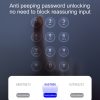 Digital Smart Door Lock Fingerprint APP Key Card Password Electronic Home Lock. – Black