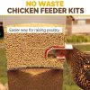 Chicken Feeder Poultry Feeder DIY Port PVC Gravity Fed Chicken Feeder – 6 Port