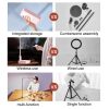 LED Portable Phone Holder Stand Wireless Remote Dimmable Selfie Fill Light Lamp – Pink