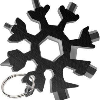 18 in 1 Multi-tool Snowflake Bottle Opener Stainless Keychain Wrench Screwdriver