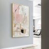 Abstract Pink Gold Frame Canvas Wall Art – 50×70 cm