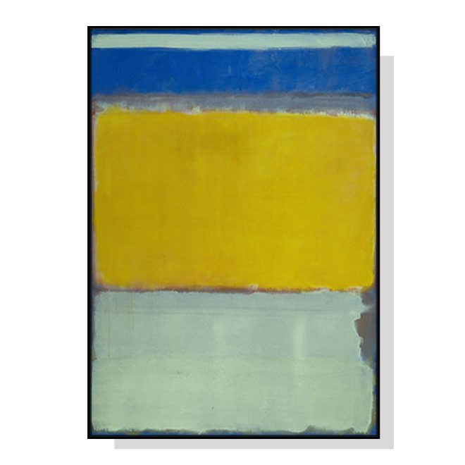 Blue Yellow Green By Mark Rothko Black Frame Canvas Wall Art – 50×70 cm