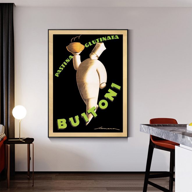 Wall Art 40cmx60cm Buitoni Black Frame Canvas