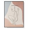 Woman Reading Book Black Frame Canvas Wall Art – 50×70 cm