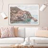 90cmx135cm Italy Cinque Terre Wood Frame Canvas Wall Art