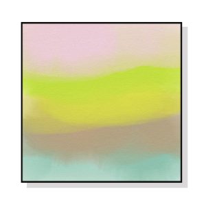 40cmx40cm Colorful Watercolor Black Frame Canvas Wall Art