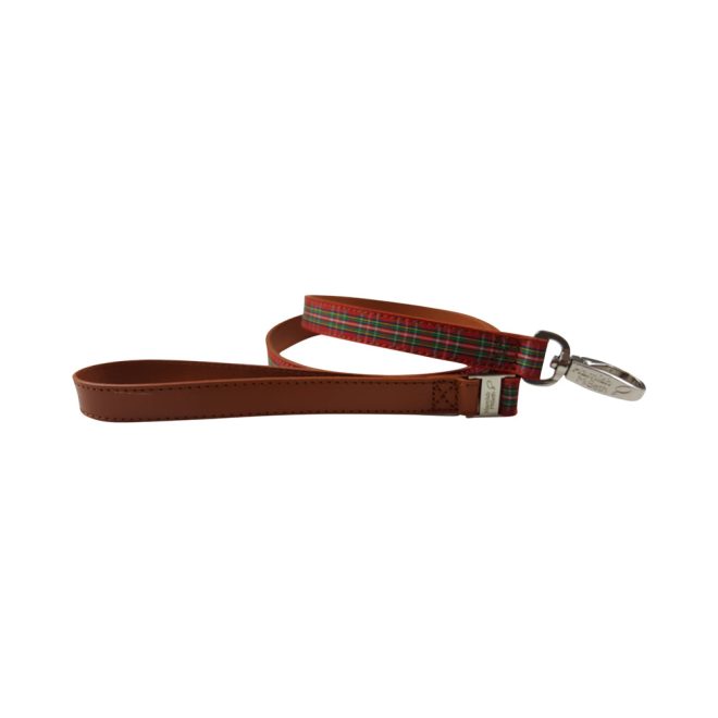 Highland Tartan Dog Lead – Red