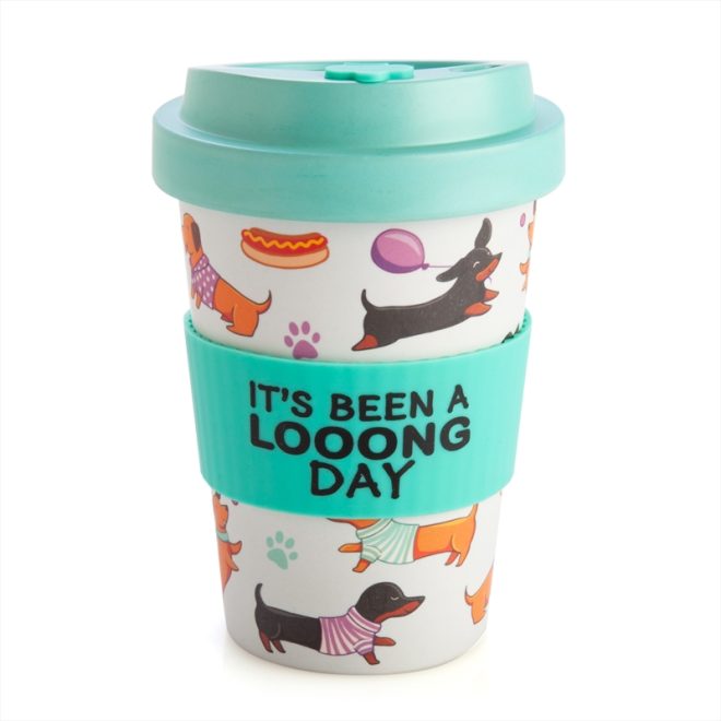 Dachshund Eco To Go Bamboo Cup – It’s Been A Long Day