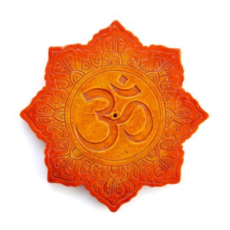 Orange Om Incense Burner