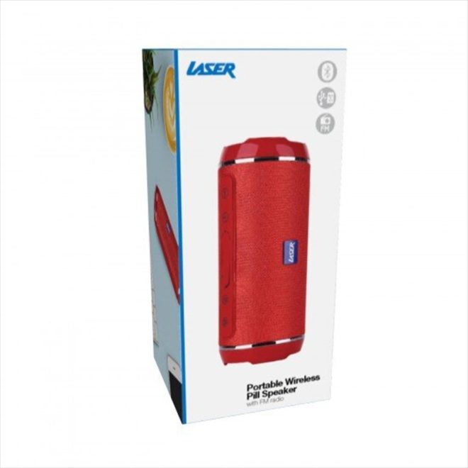 Laser – Bluetooth Pill Speaker – Red