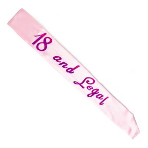 Pink 18 Flashing Sash