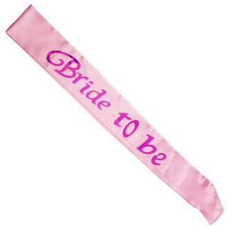 Pink Bride To Be Flashing Sash