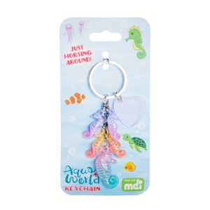 Aqua World Seahorse Keychain