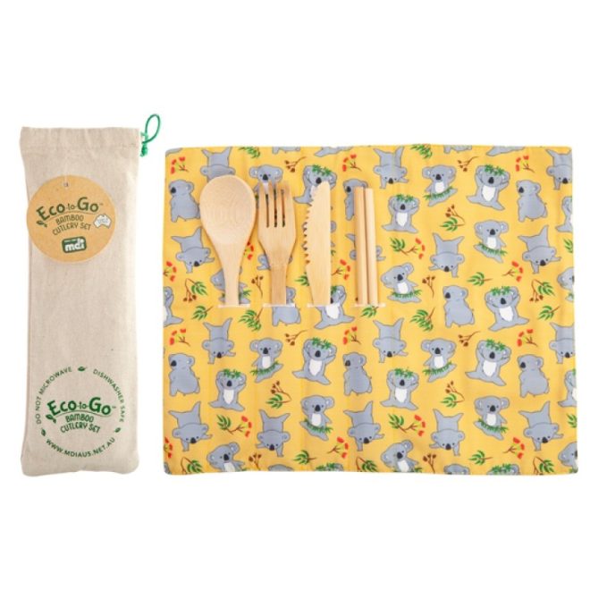 Koala Eco-to-Go Bamboo Cutlery Set