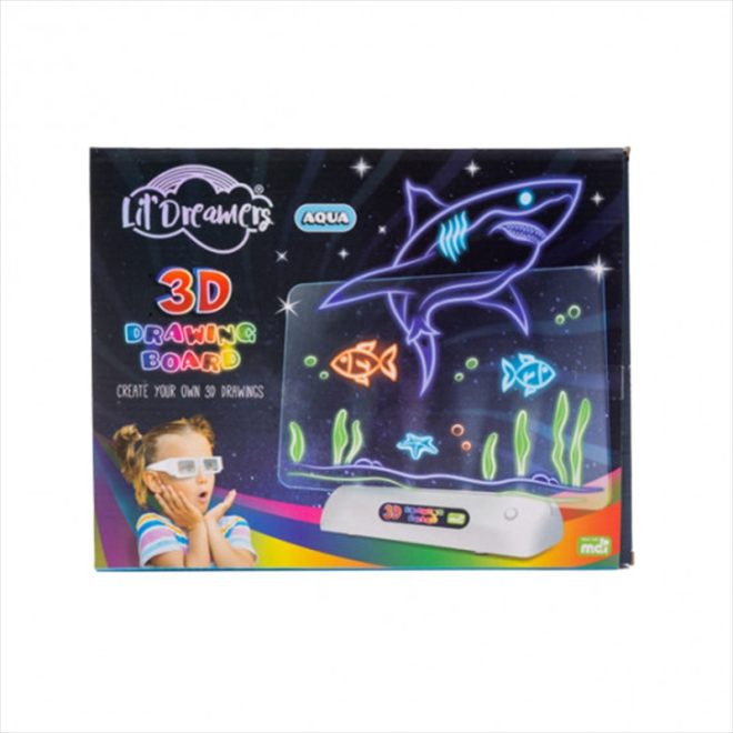 Lil Dreamers Aqua World’s Sea Animals 3D Illuminate Drawing Board