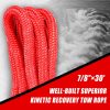 X-BULL Kinetic Rope Snatch Strap Recovery Kit Dyneema Tow Winch – 22×9 mm