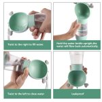 Portable Dog Water Bottle with Food Container Leak Proof Dog Water Dispenser – Green