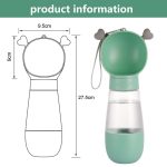 Portable Dog Water Bottle with Food Container Leak Proof Dog Water Dispenser – Green