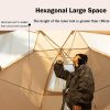 Large Space Luxury Frog Hexagonal Tent 5-8 Person Double Layer – Green