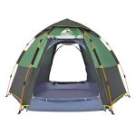 Waterproof Instant Camping Tent 4/5/6 Person Easy Quick Setup Dome Hexagonal Family Tents For Camping, Double Layer Flysheet Can Be Used As Beach Shel