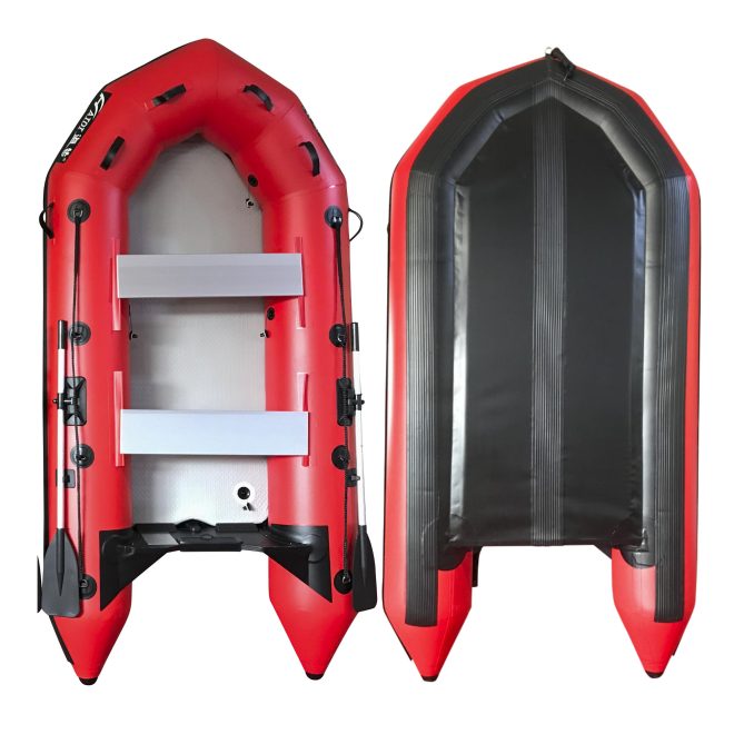 2.3m Inflatable Dinghy Boat Tender Pontoon Rescue – Red